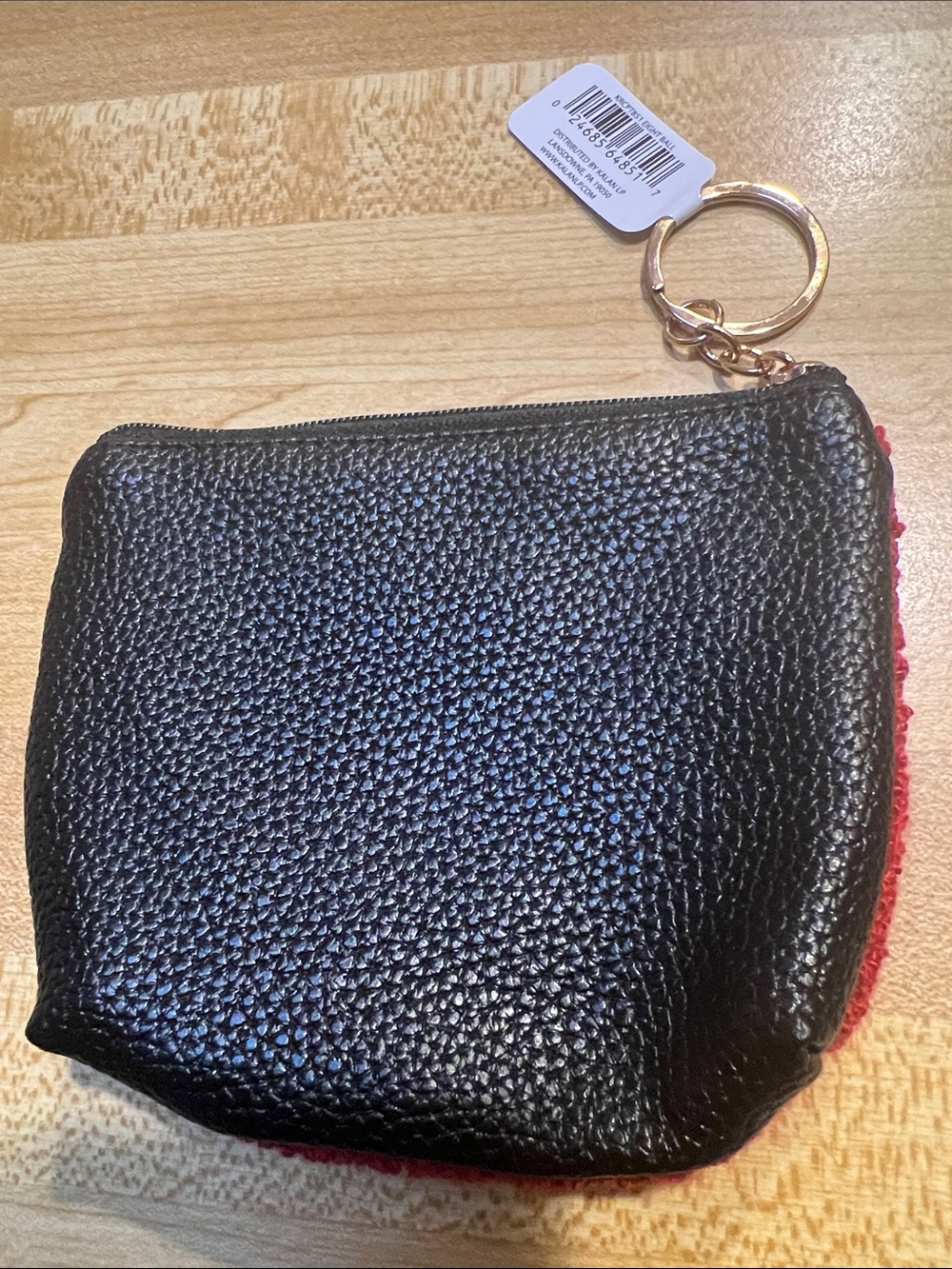#2907**”4x5x6””Red 8-Ball Terry Keychain Pouch - Picture 3 of 17